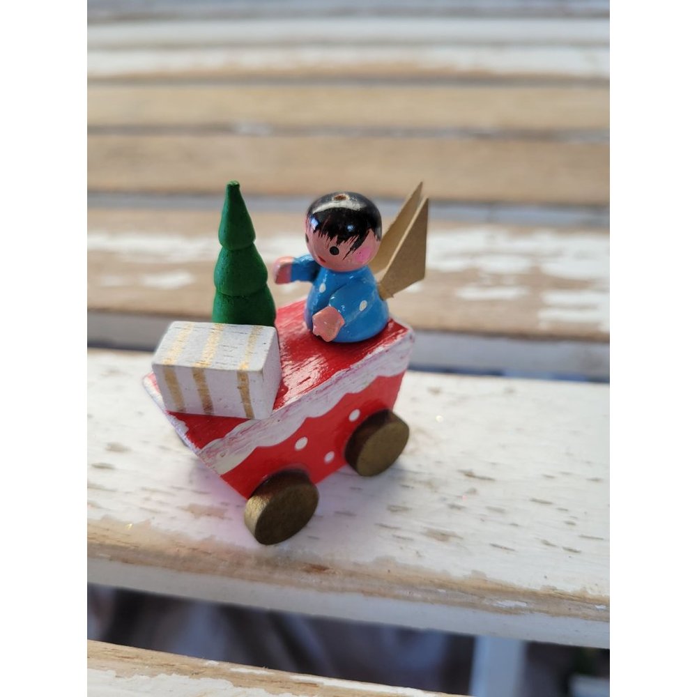 Mini train Angel as is ornament Xmas cart‎ tree